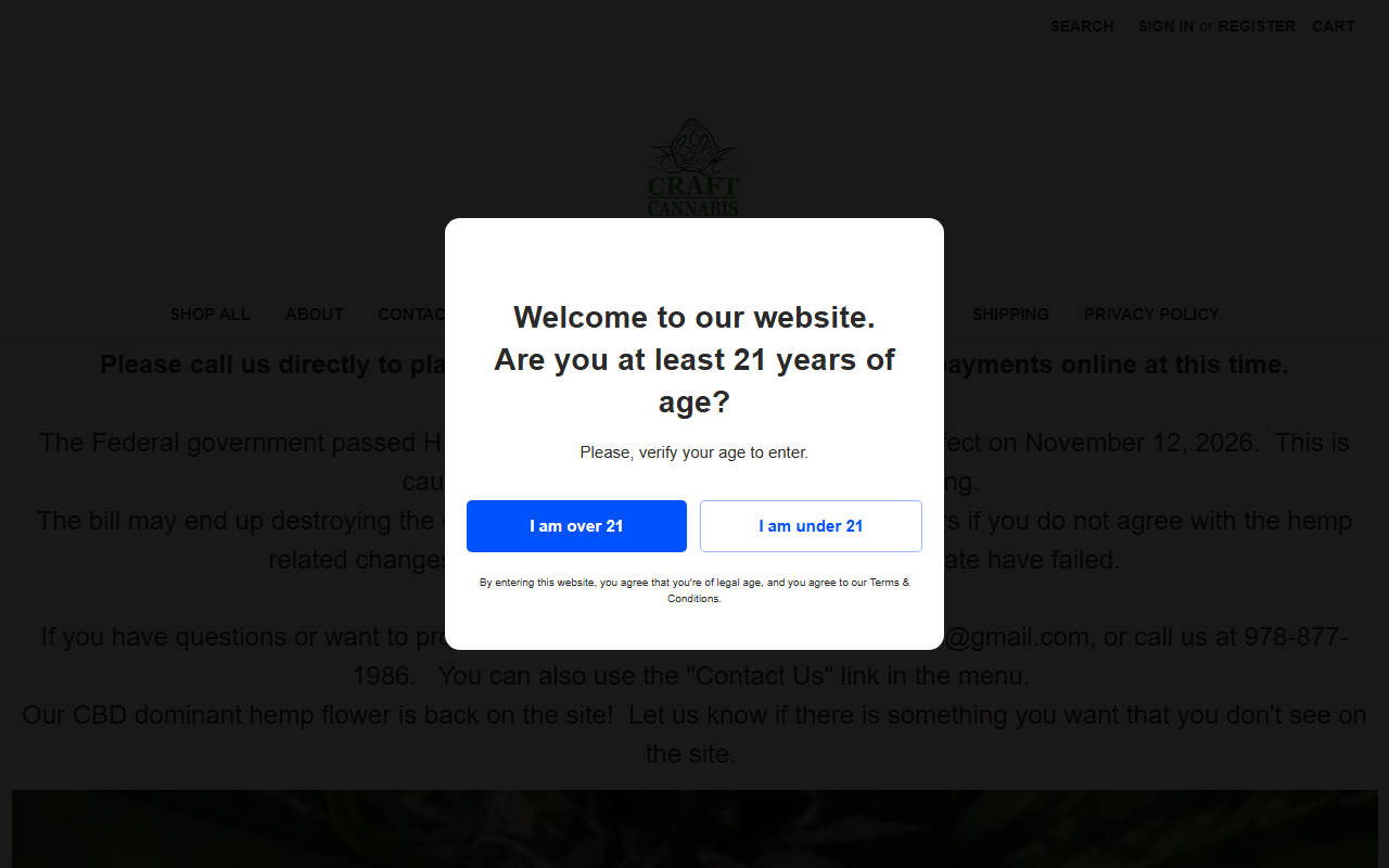 802cannabis.com screenshot
