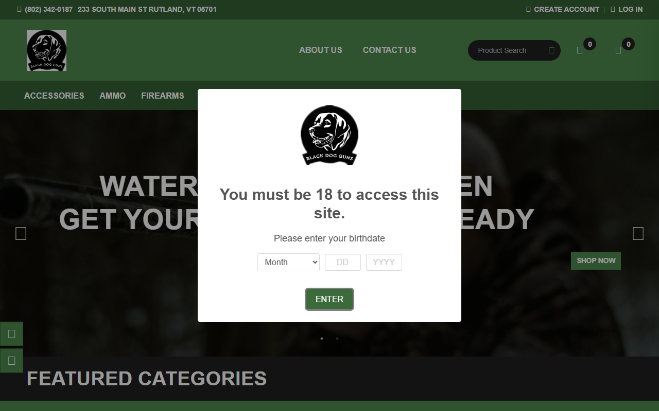 802gunwarehouse.com screenshot