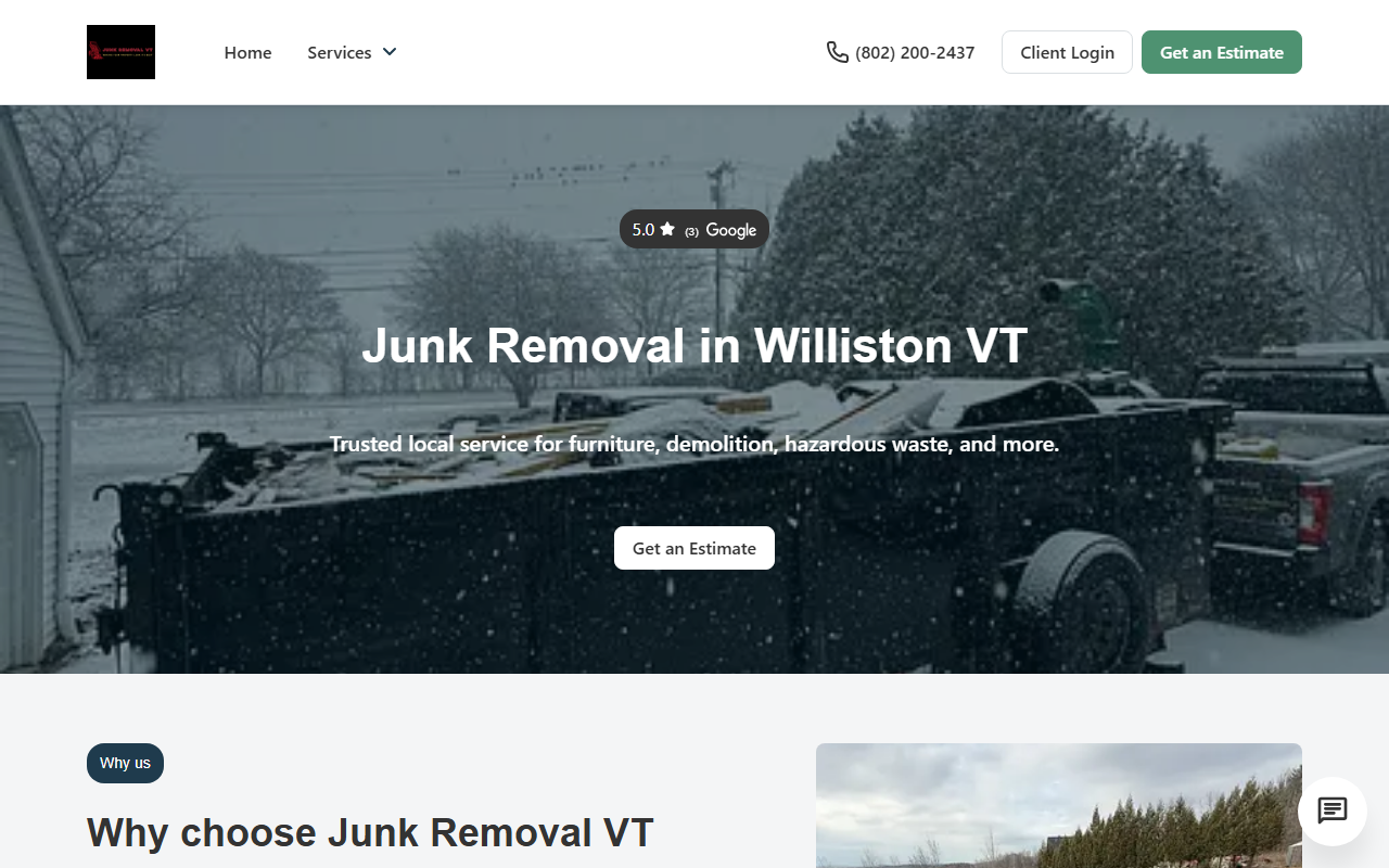 802junkremoval.com screenshot