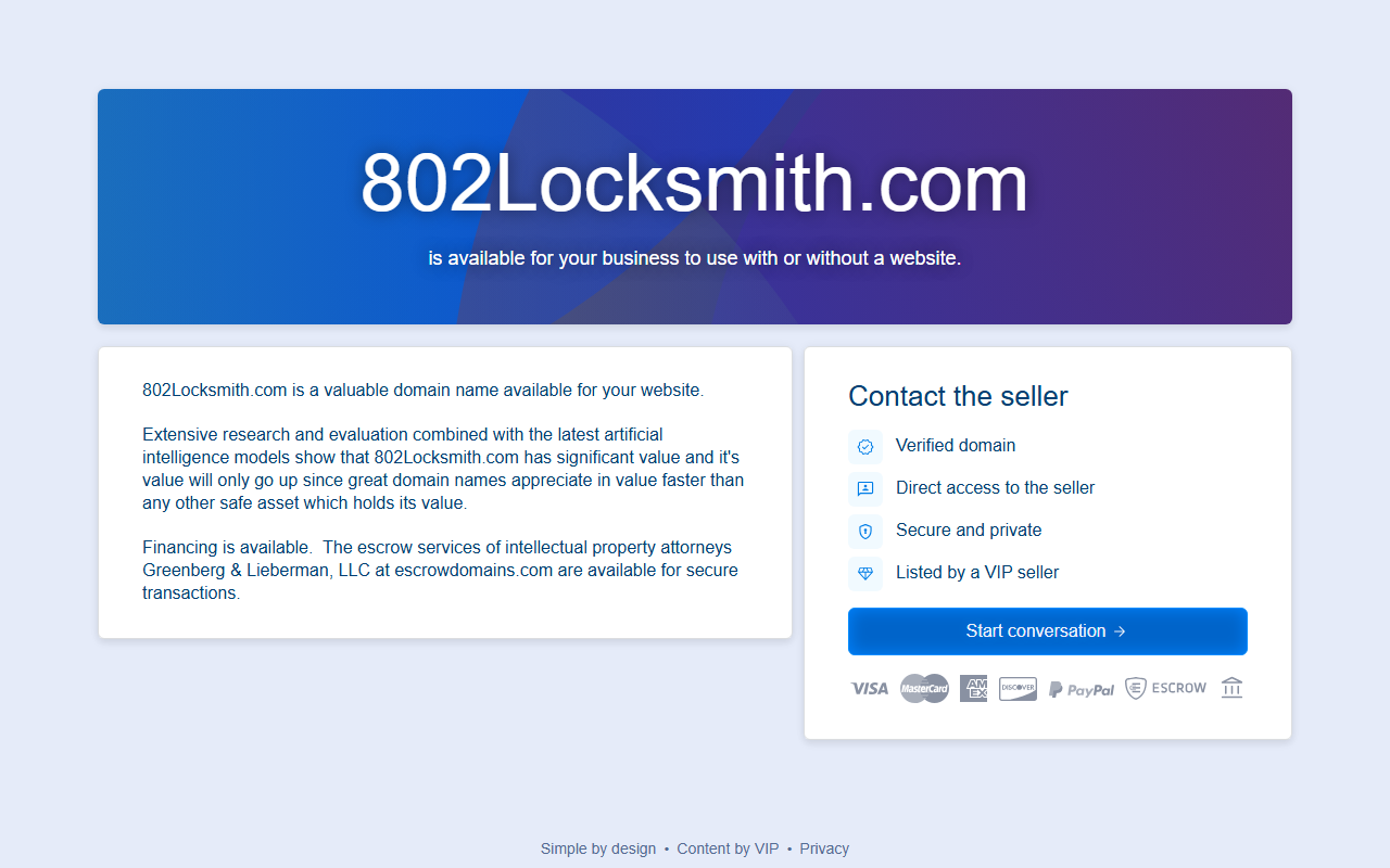 802locksmith.com screenshot