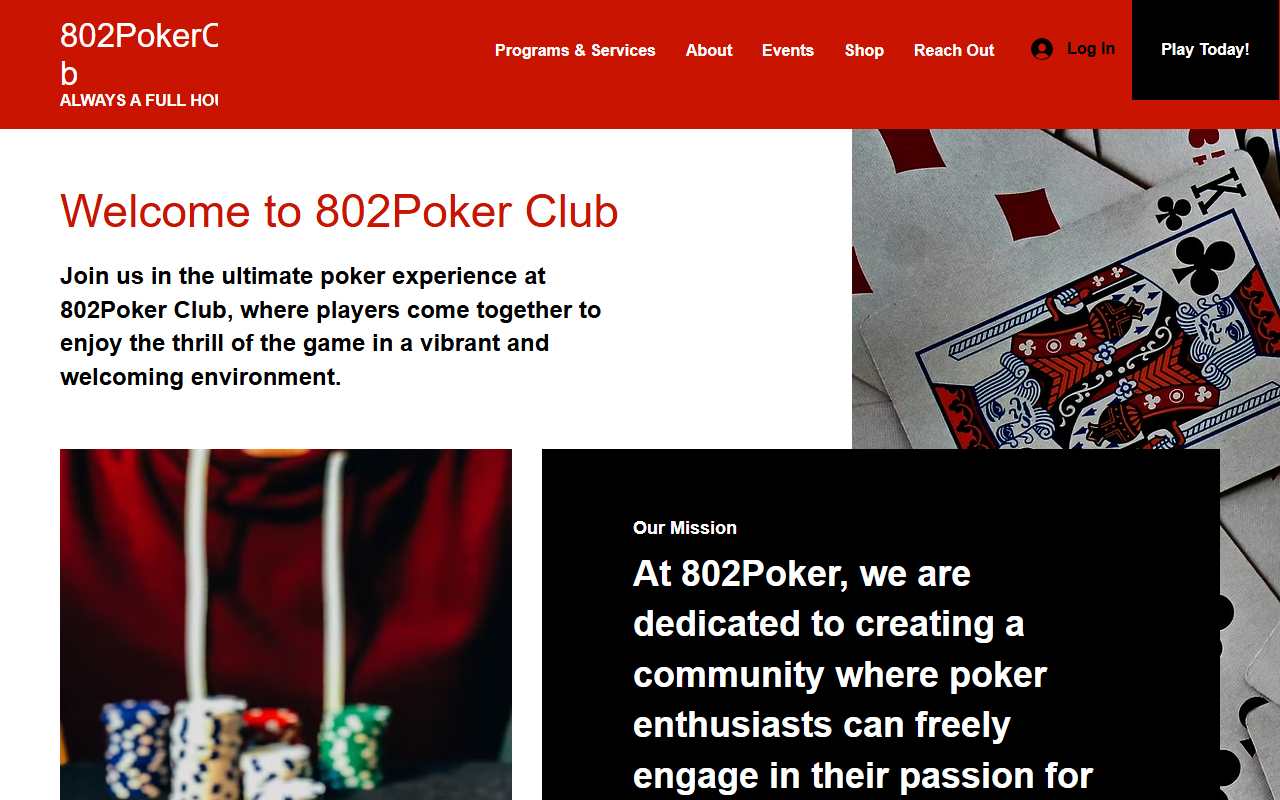 802pokerclub.com screenshot