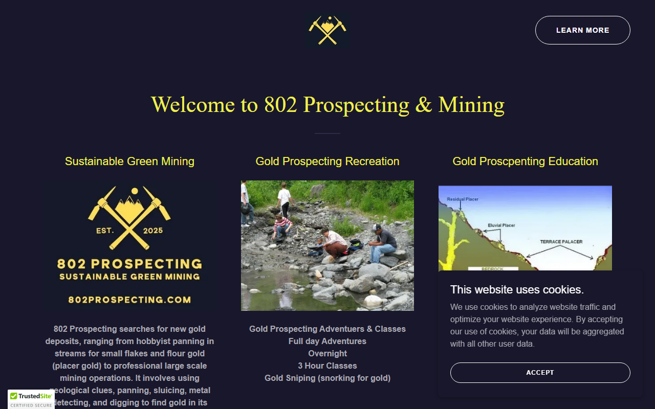 802prospecting.com screenshot