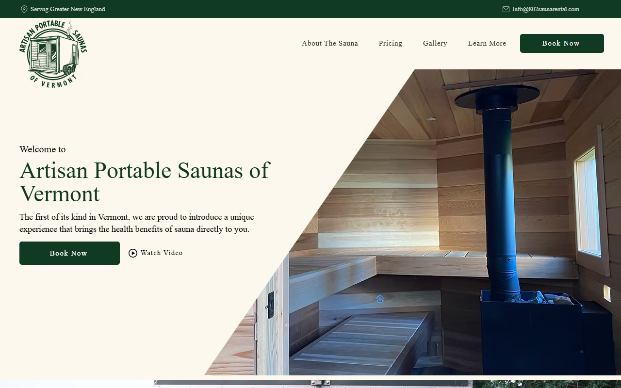 802saunarental.com screenshot