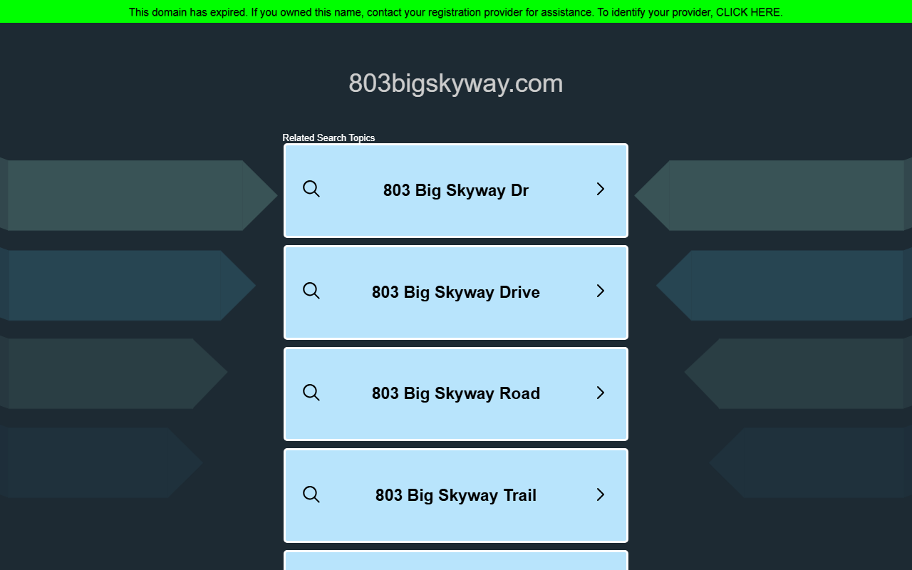 803bigskyway.com screenshot