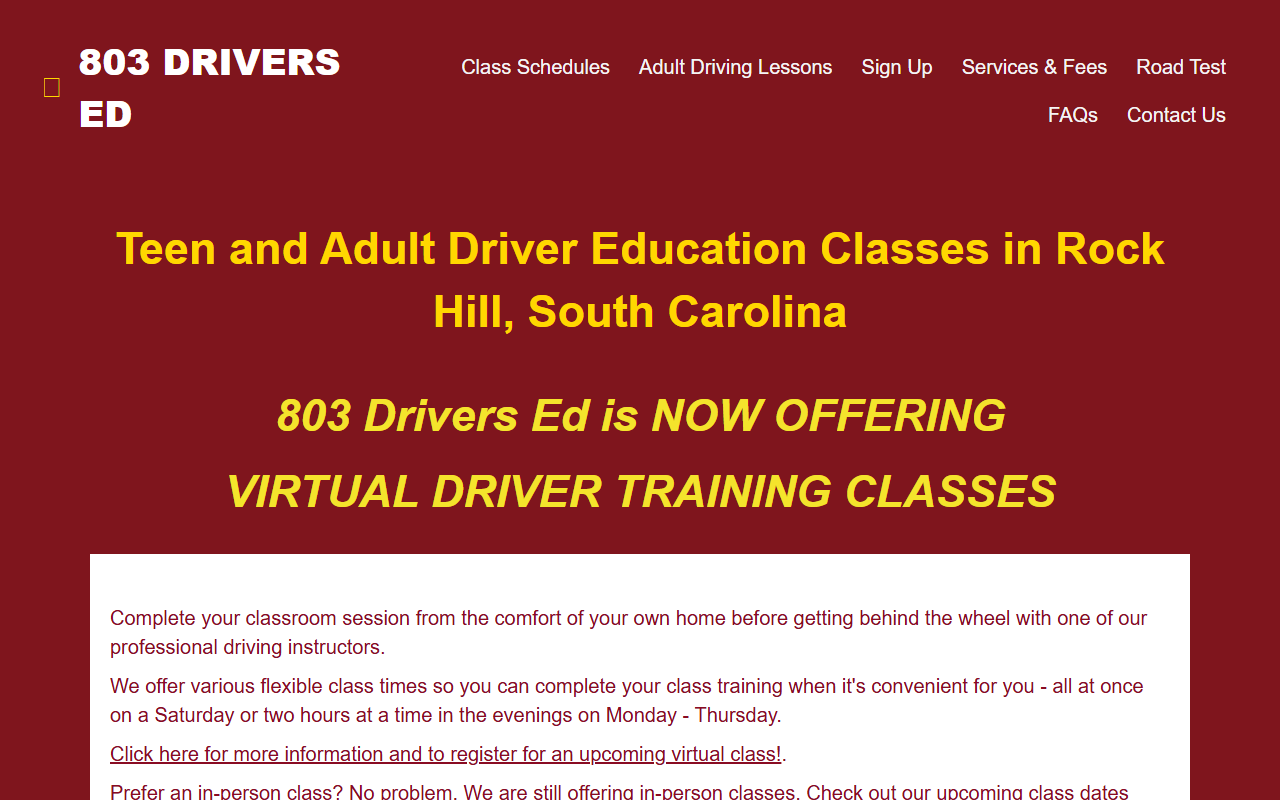 803driversed.com screenshot