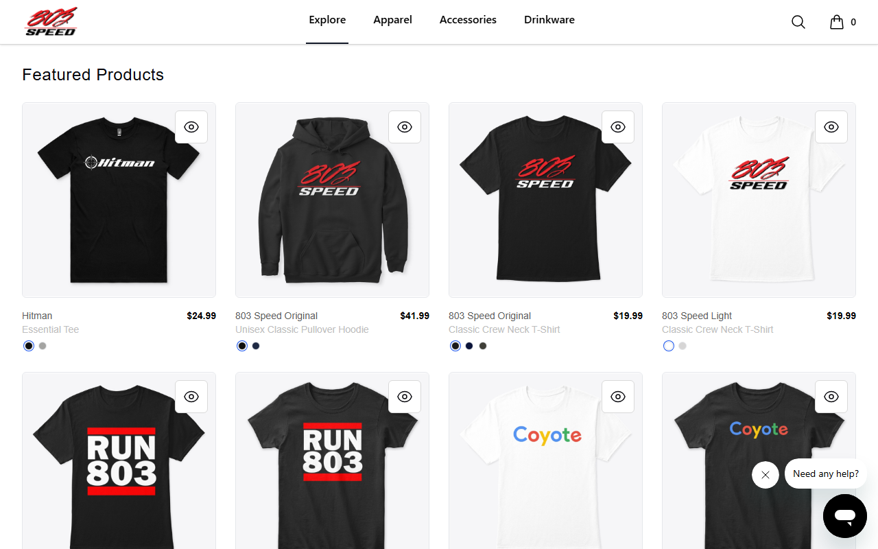 803speedstore.com screenshot
