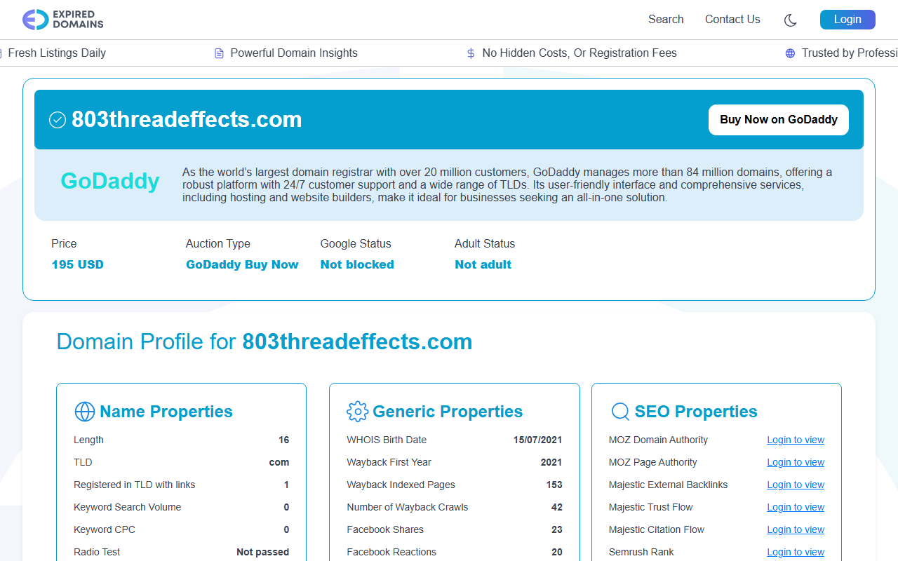 803threadeffects.com screenshot