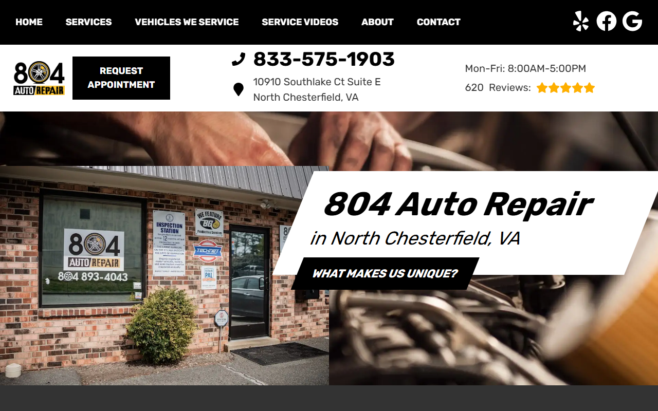 804autorepair.com screenshot