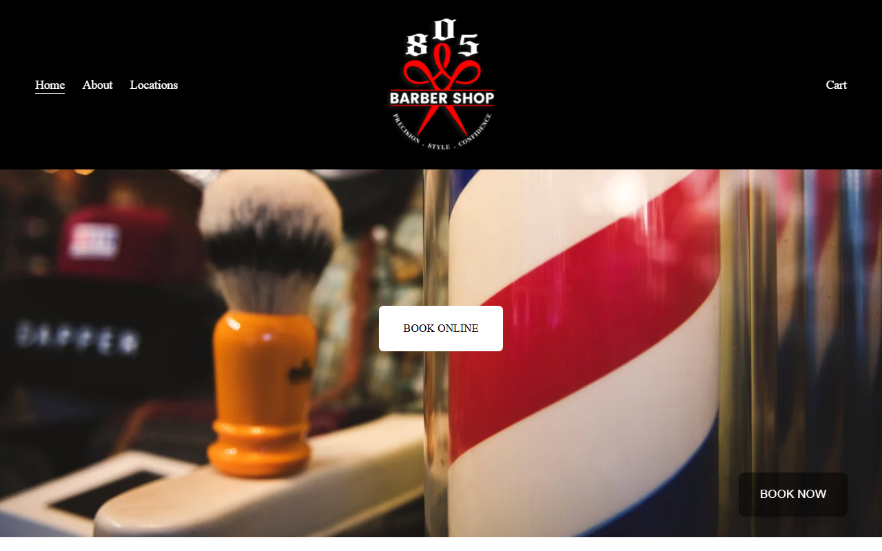 805-barbershop.com screenshot