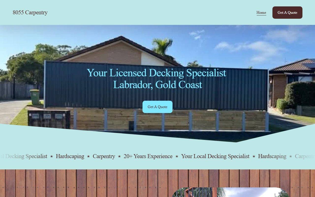 8055carpentry.com screenshot
