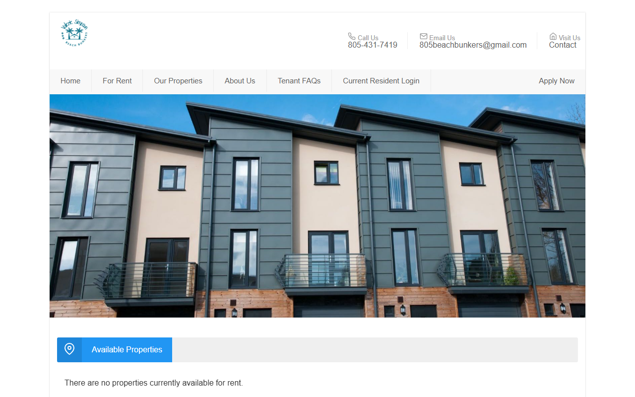 805beachbunkers.com screenshot