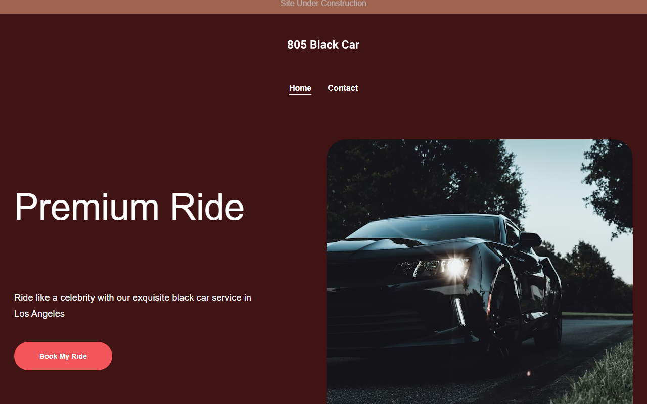 805blackcar.com screenshot