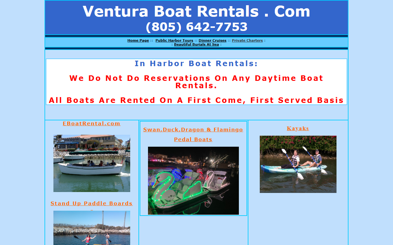 805boatrentals.com screenshot