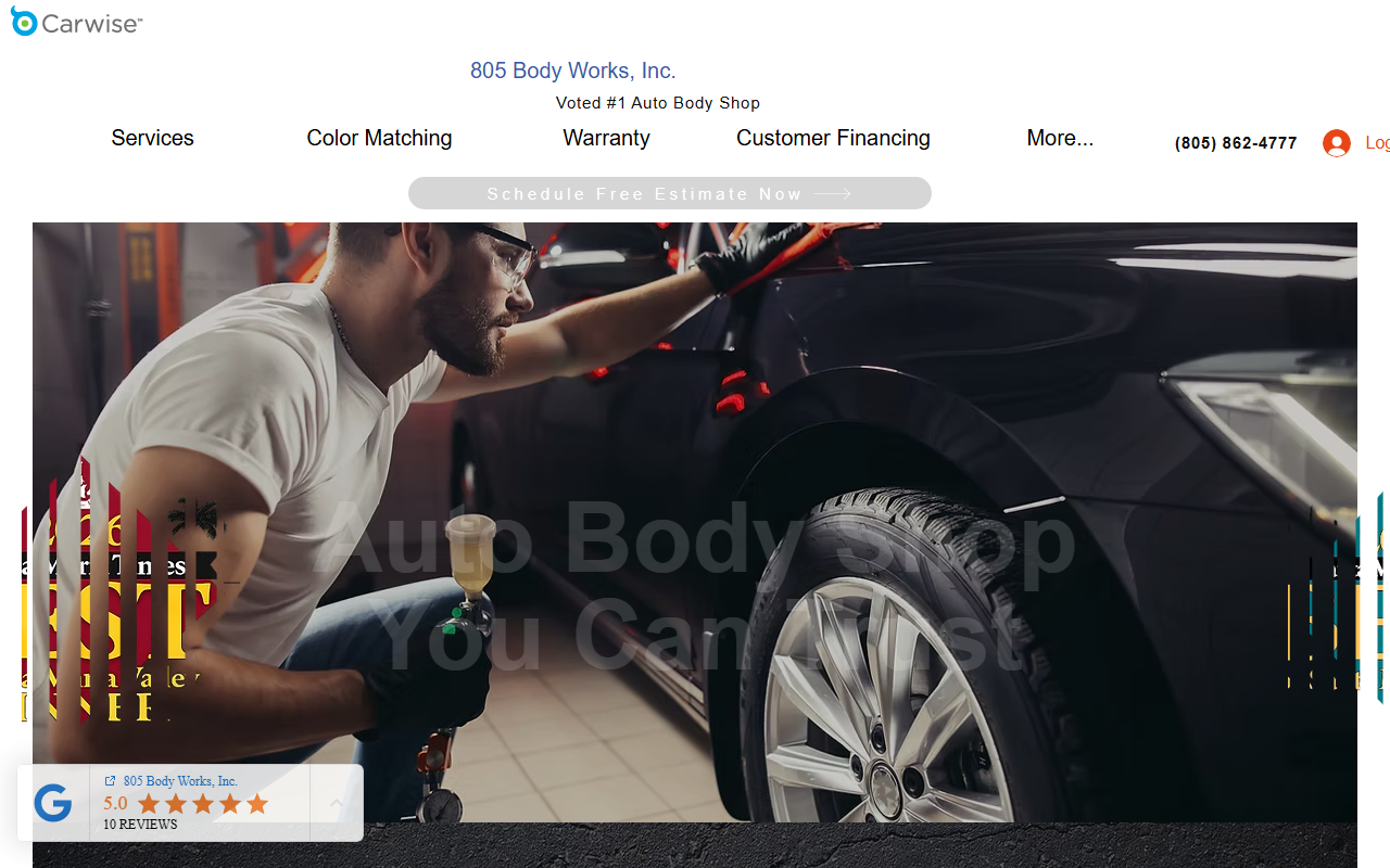 805bodyworks.com screenshot