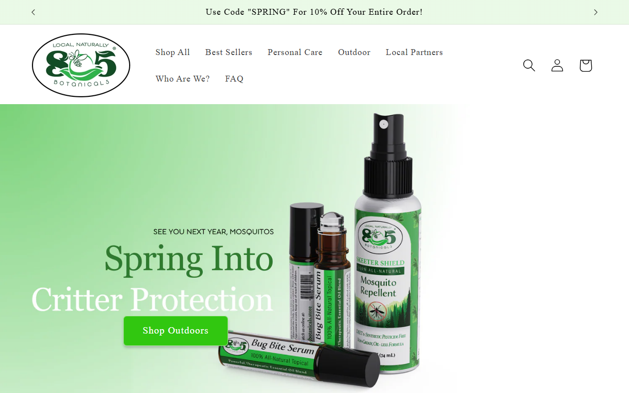 805botanicals.com screenshot