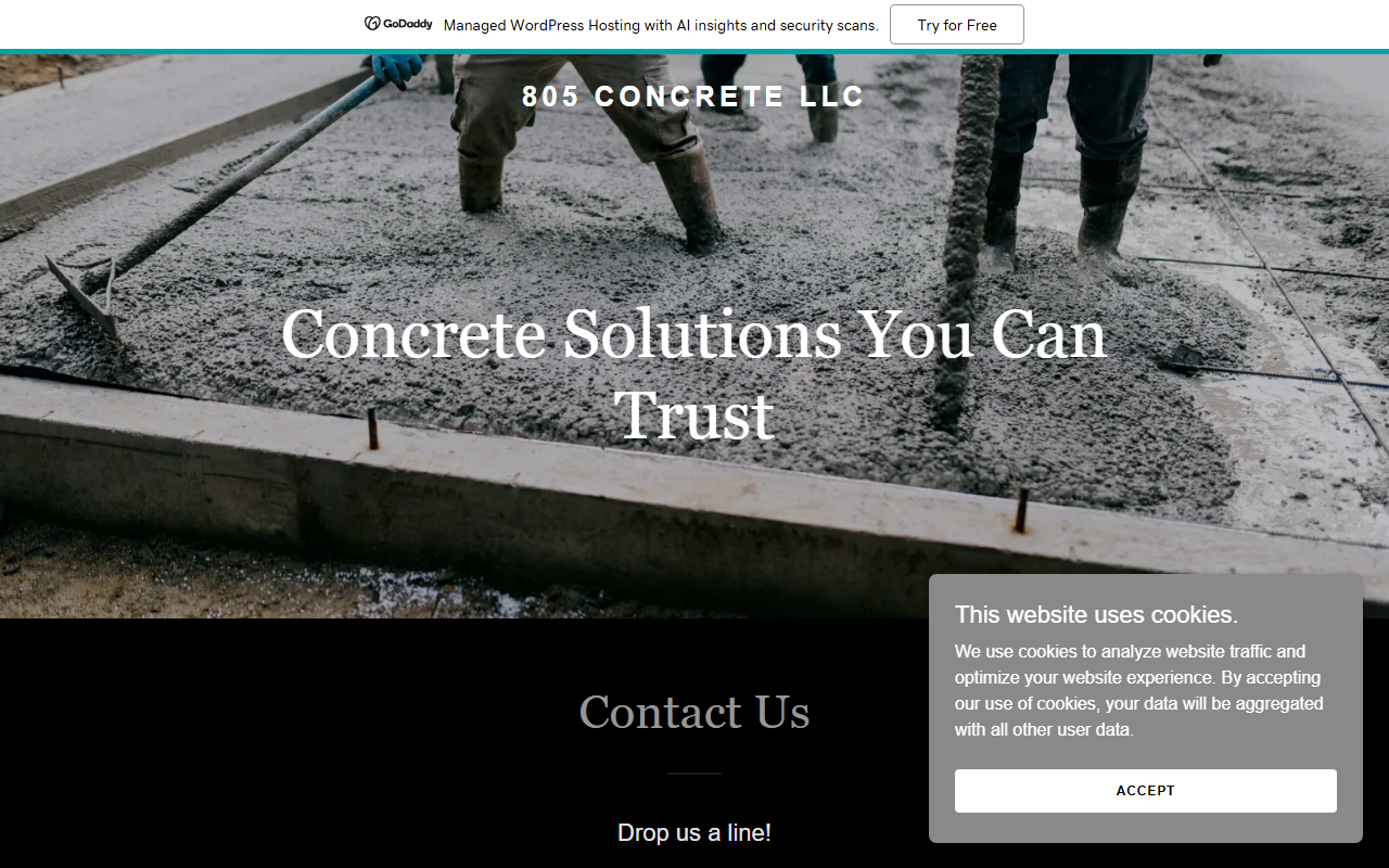 805concretellc.com screenshot