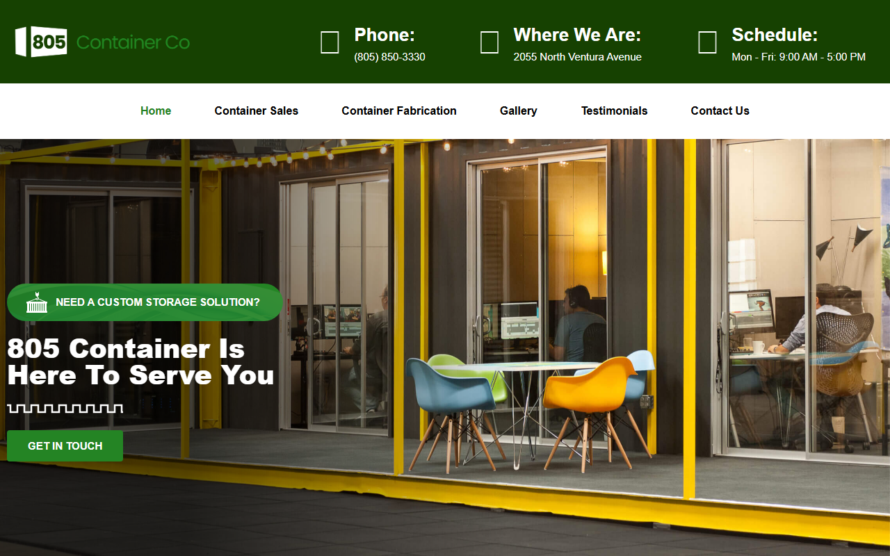 805containerco.com screenshot