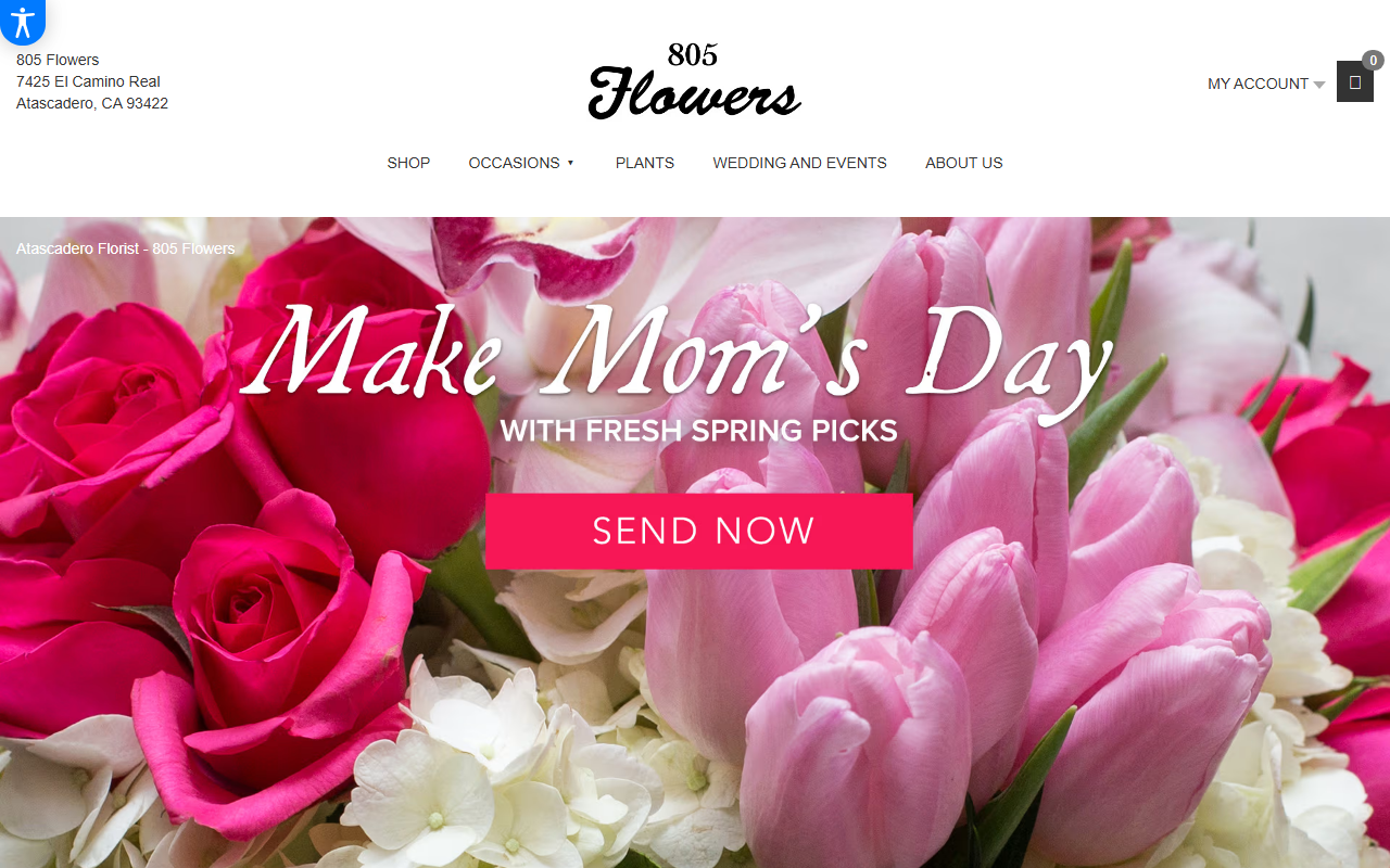 805flowers.com screenshot