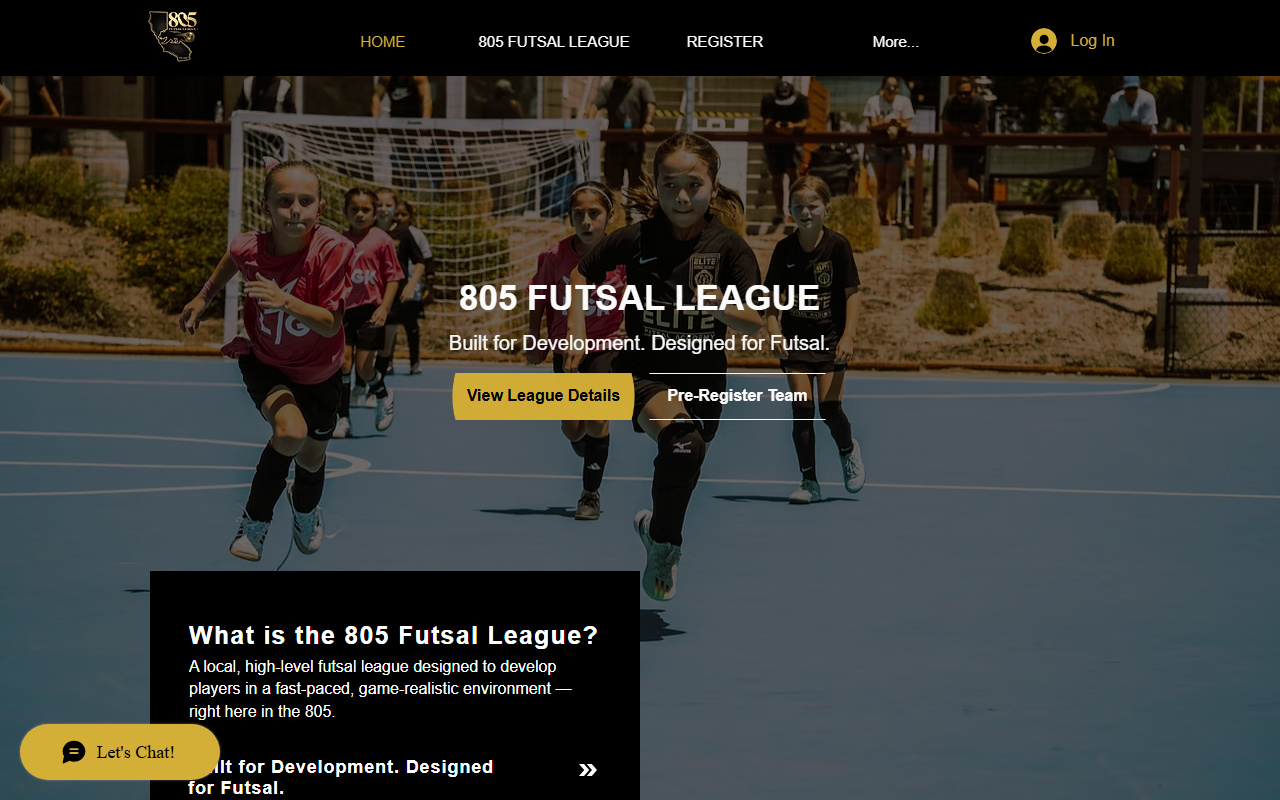 805futsalleague.com screenshot