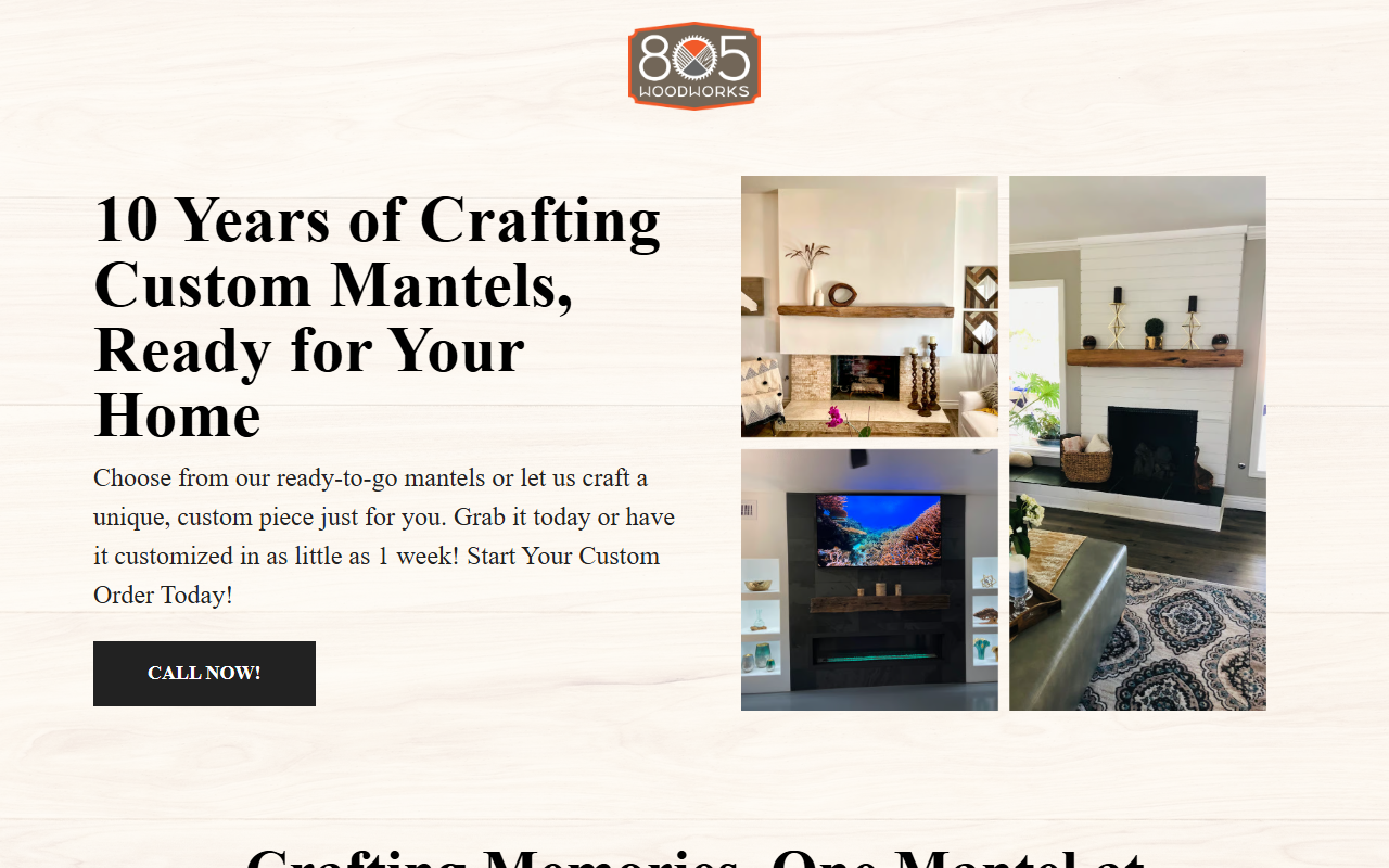 805mantels.com screenshot