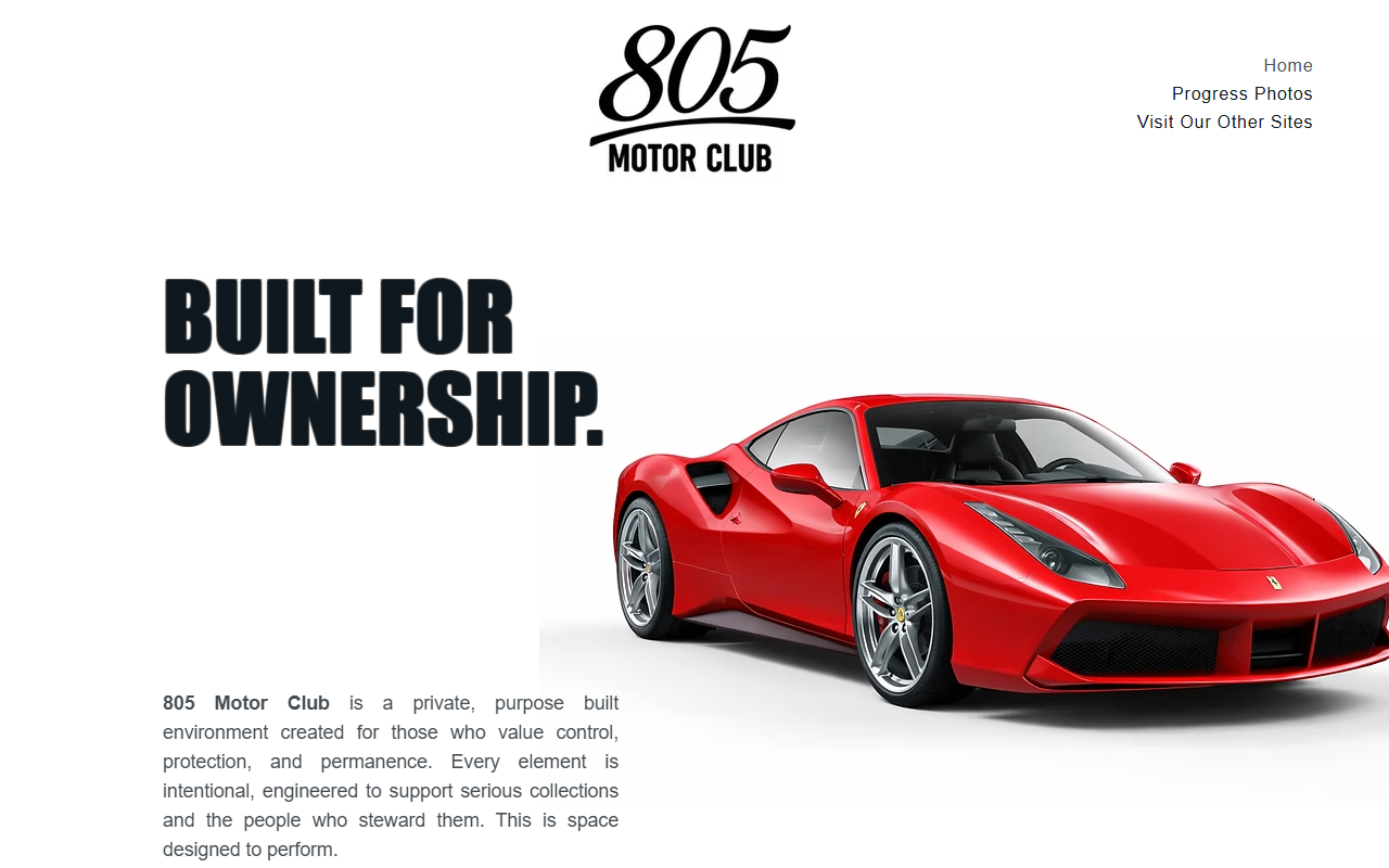 805motorclub.com screenshot