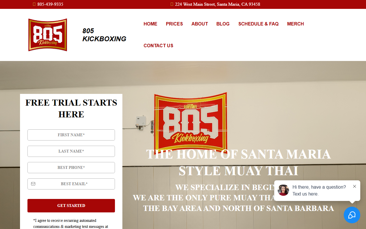805muaythai.com screenshot