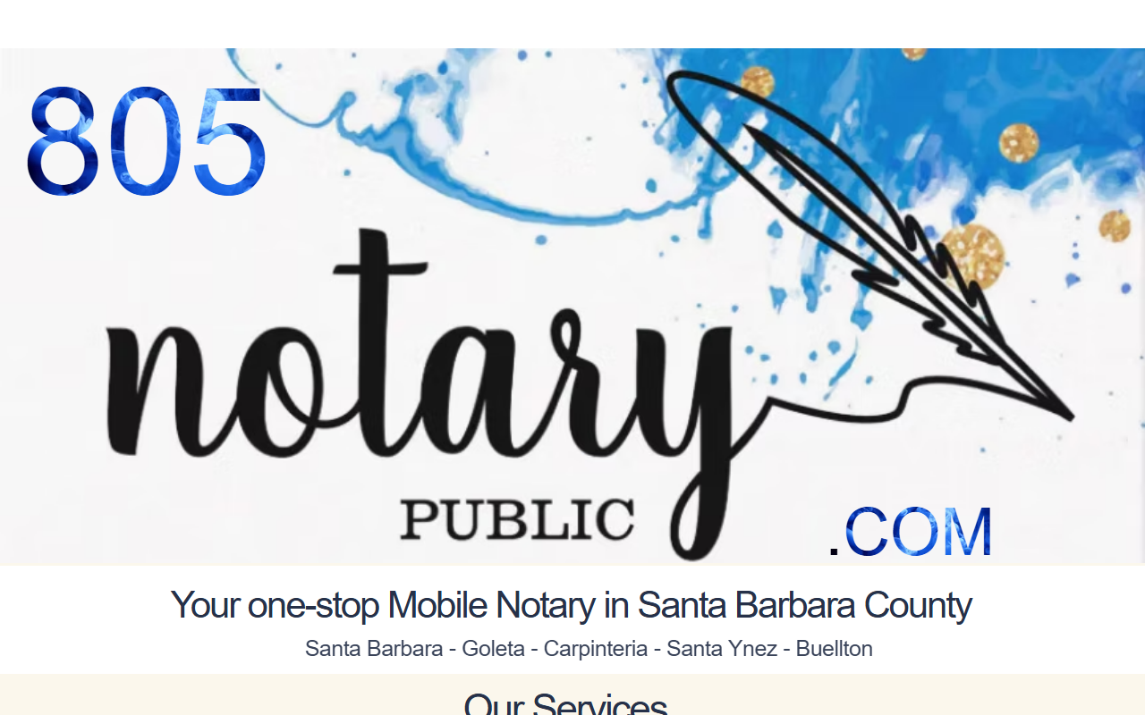 805notarypublic.com screenshot