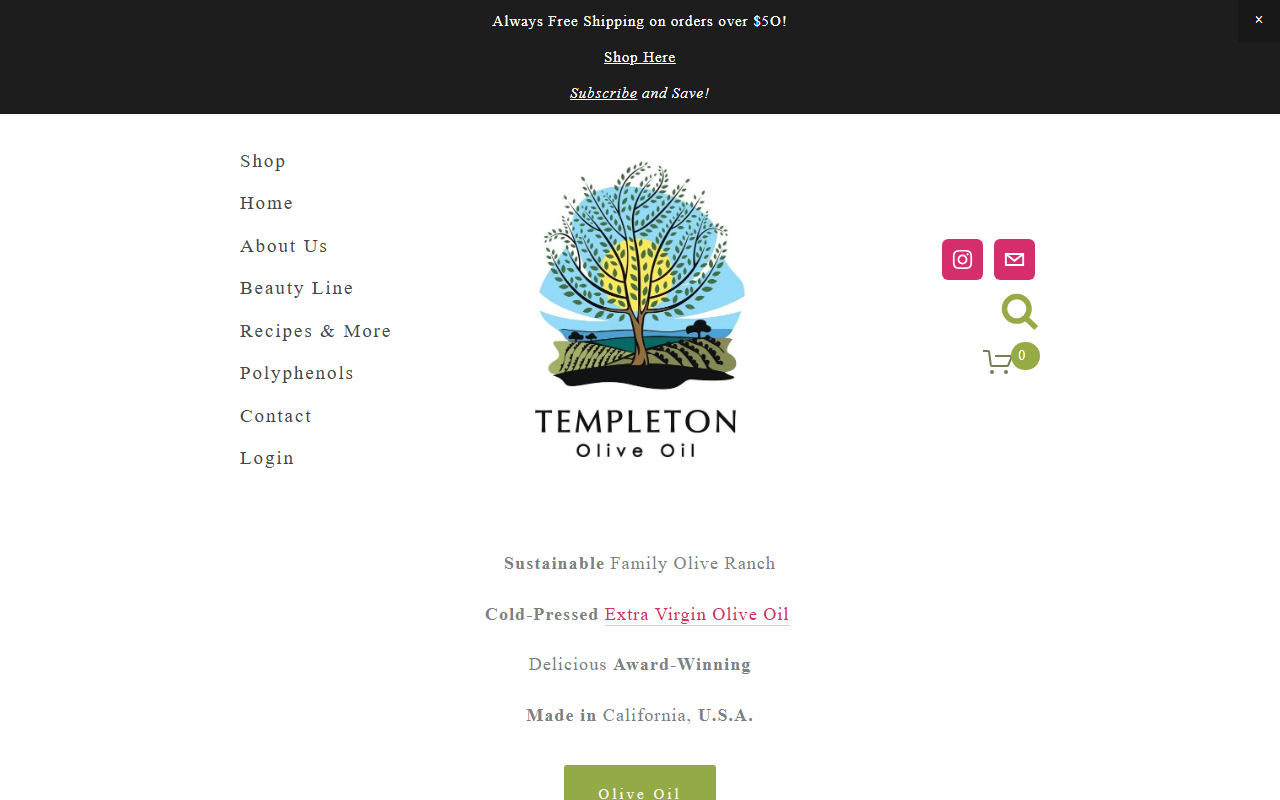 805oliveoil.com screenshot