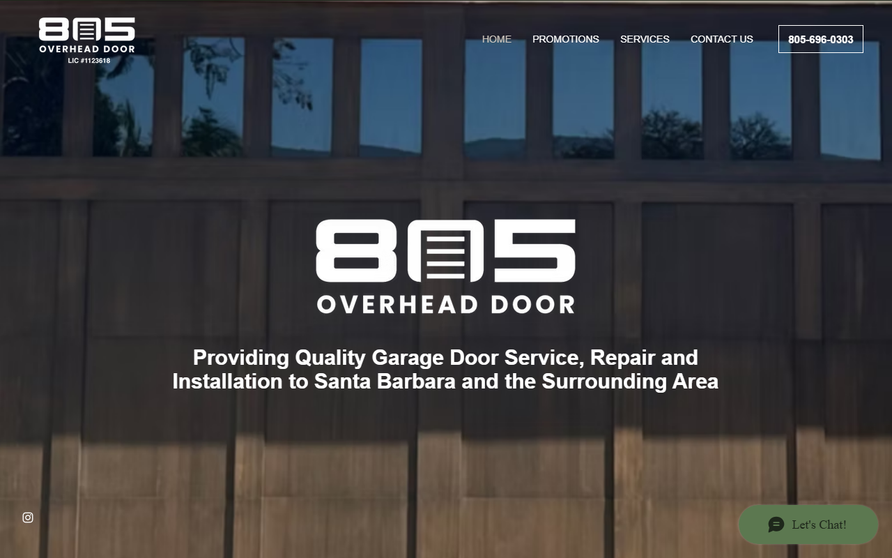 805overheaddoor.com screenshot