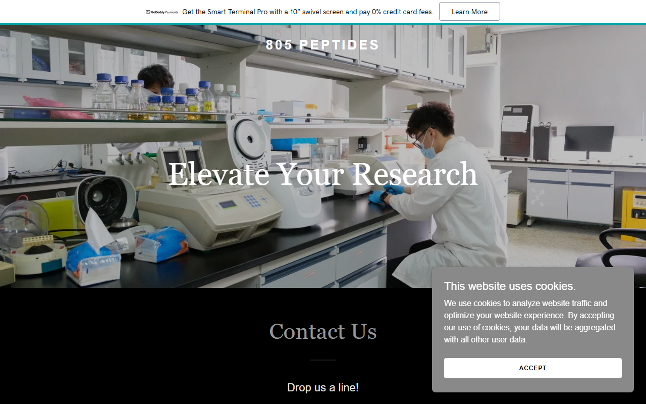 805peptides.com screenshot