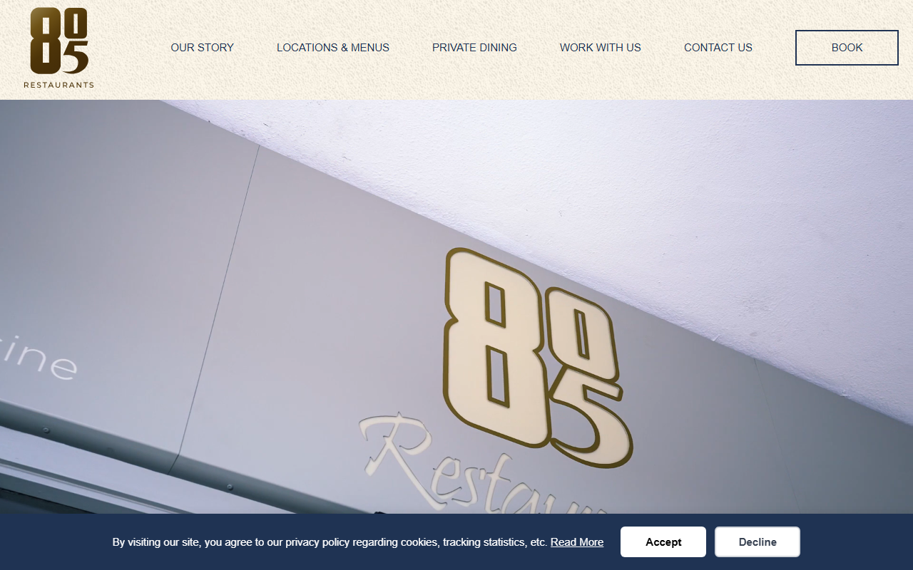 805restaurants.com screenshot