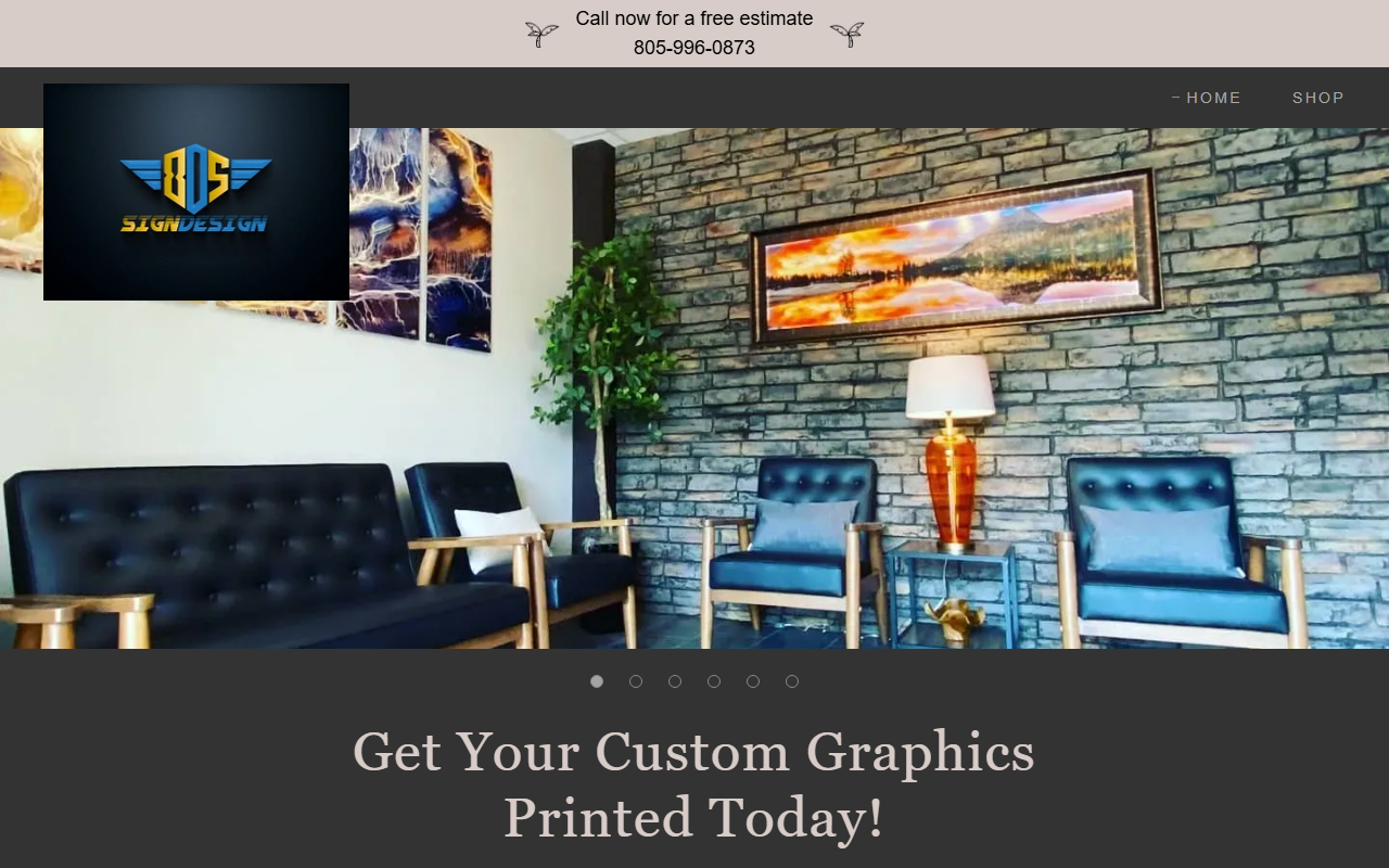 805signdesign.com screenshot