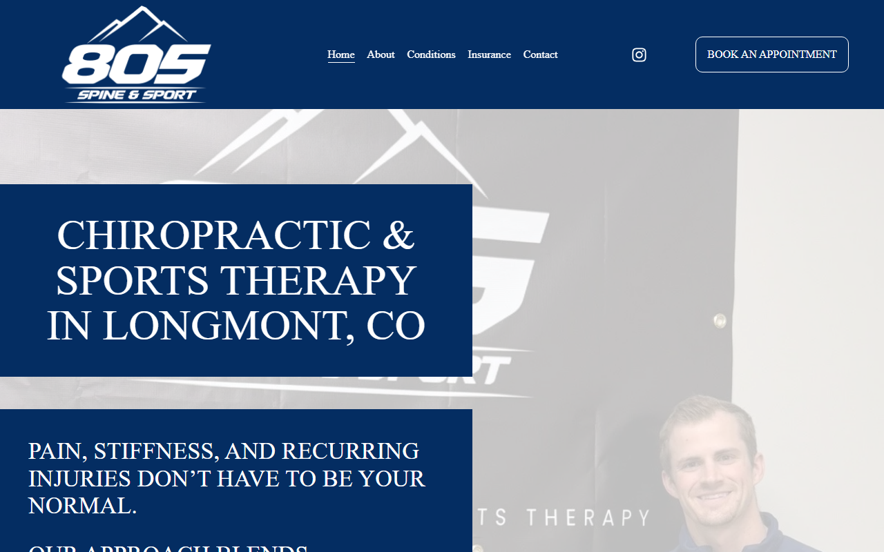805spineandsport.com screenshot