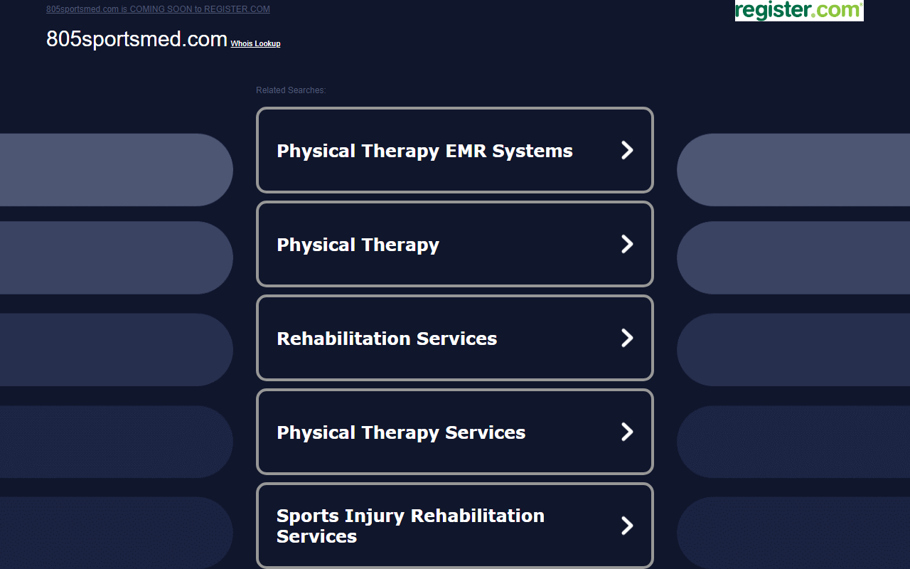 805sportsmed.com screenshot