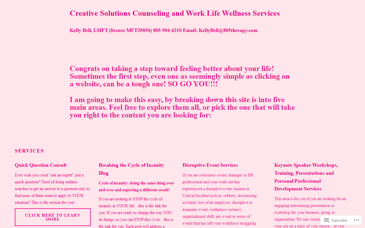 805therapy.com screenshot