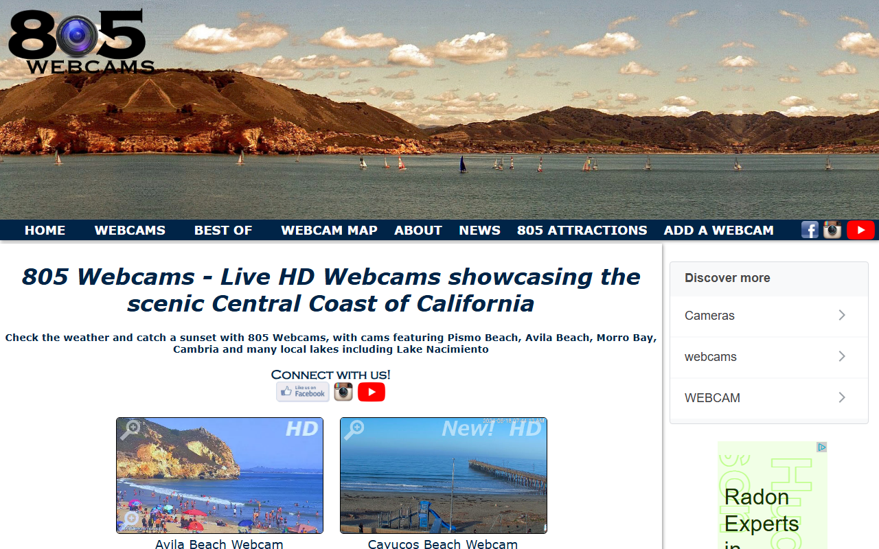 805webcams.com screenshot