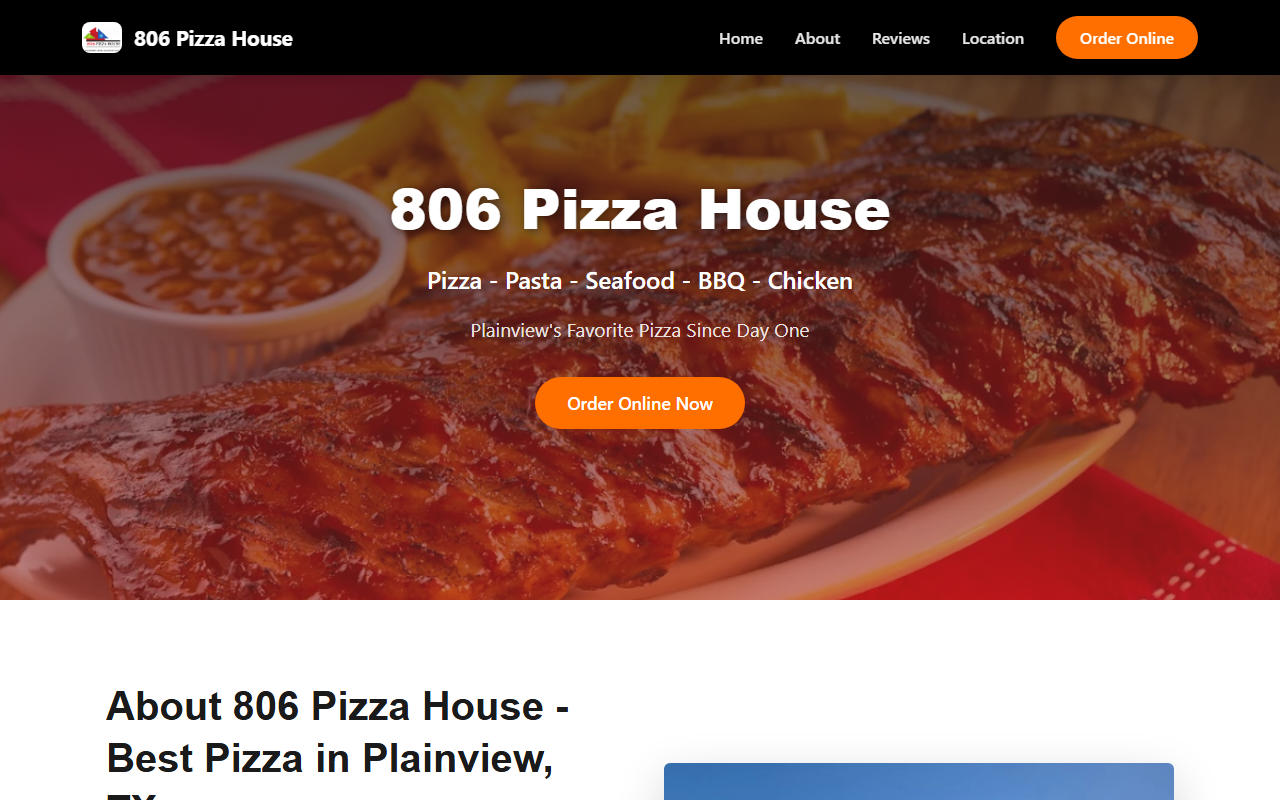 806pizzahouse.com screenshot
