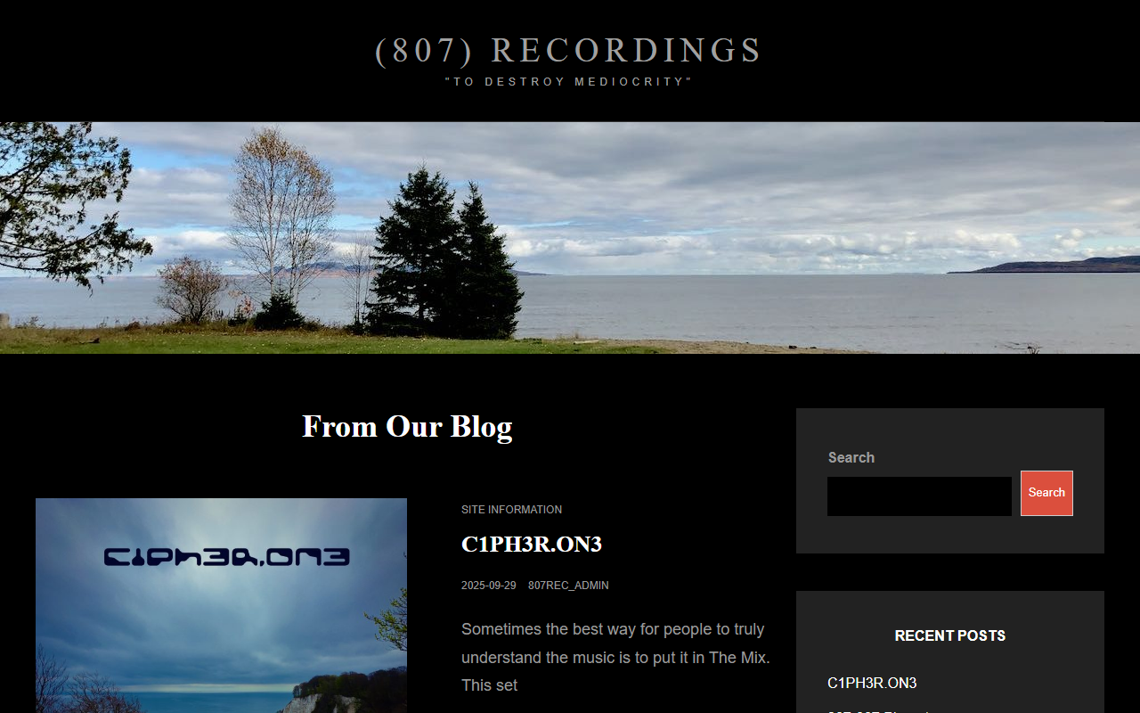 807recordings.com screenshot