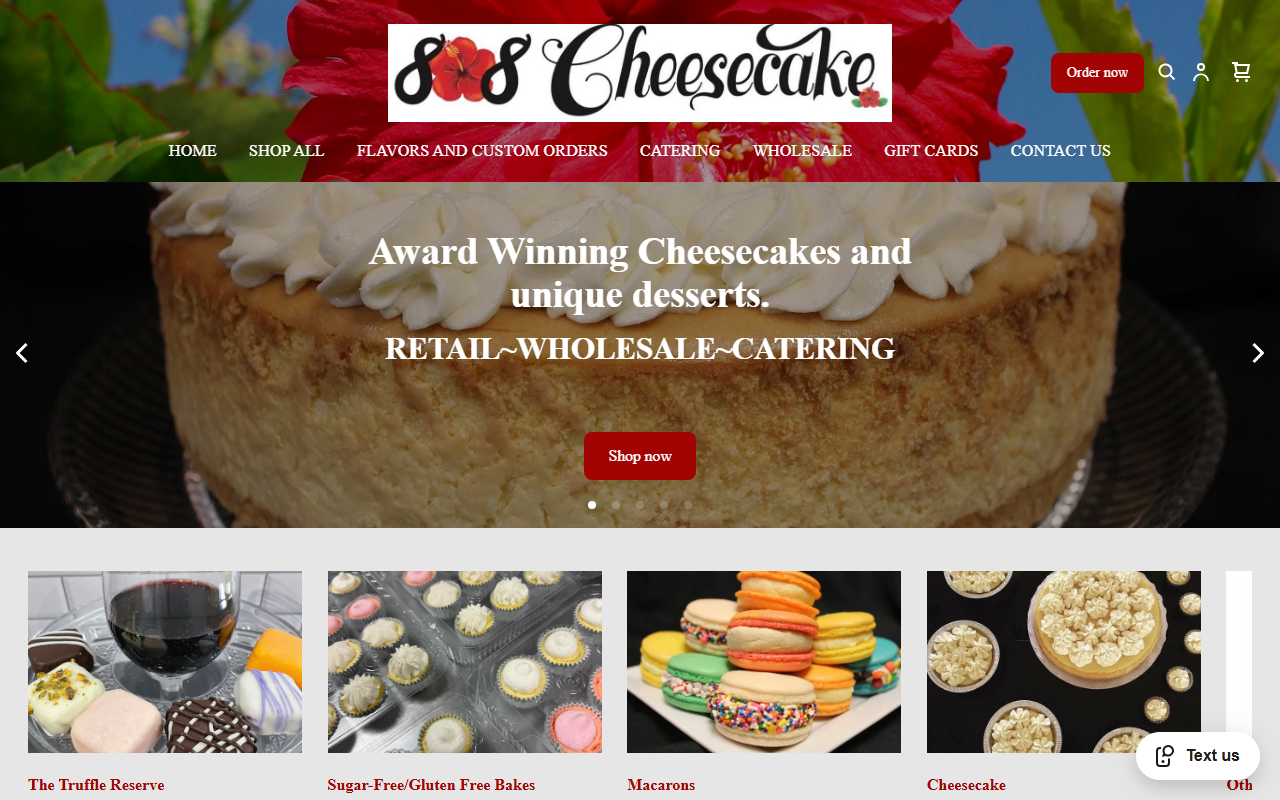 808cheesecake.com screenshot