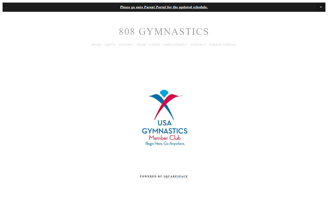 808gymnastics.com screenshot