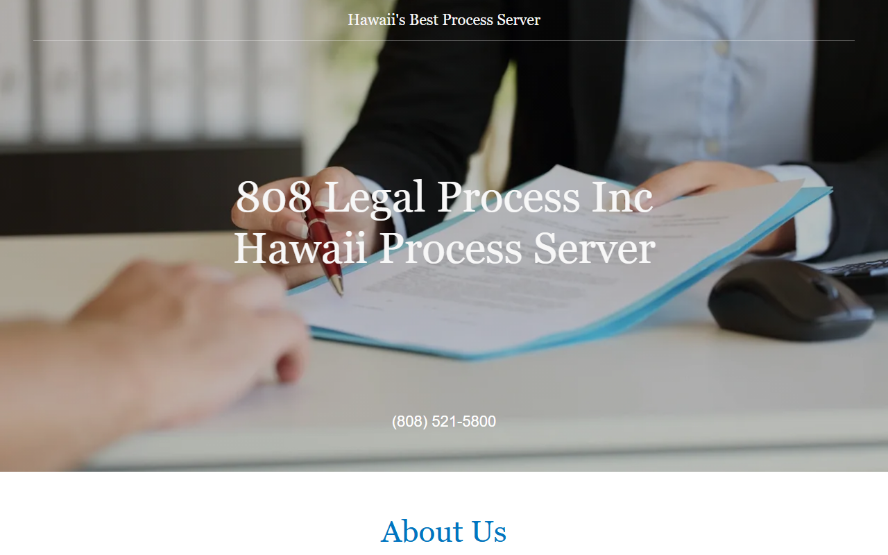 808legalprocess.com screenshot
