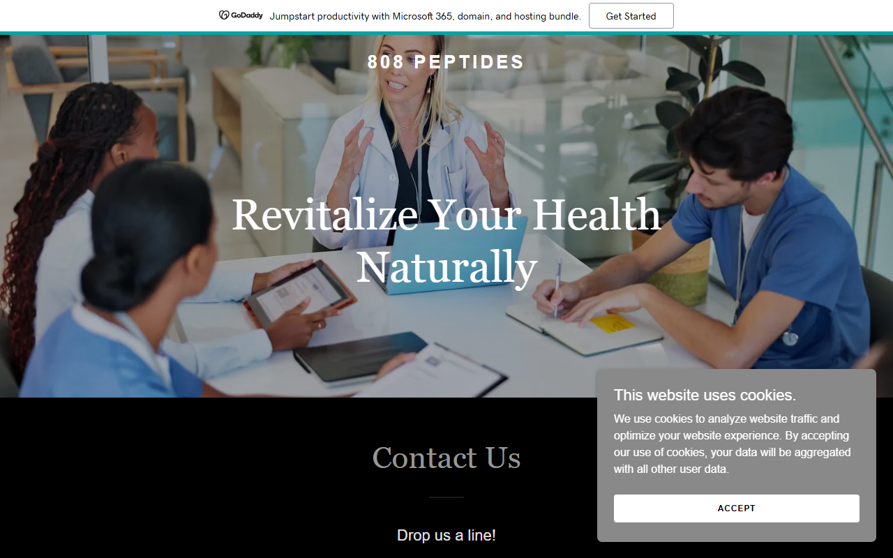 808peptides.com screenshot