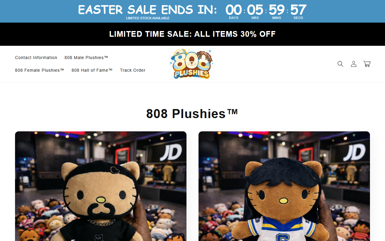 808plushies.com screenshot