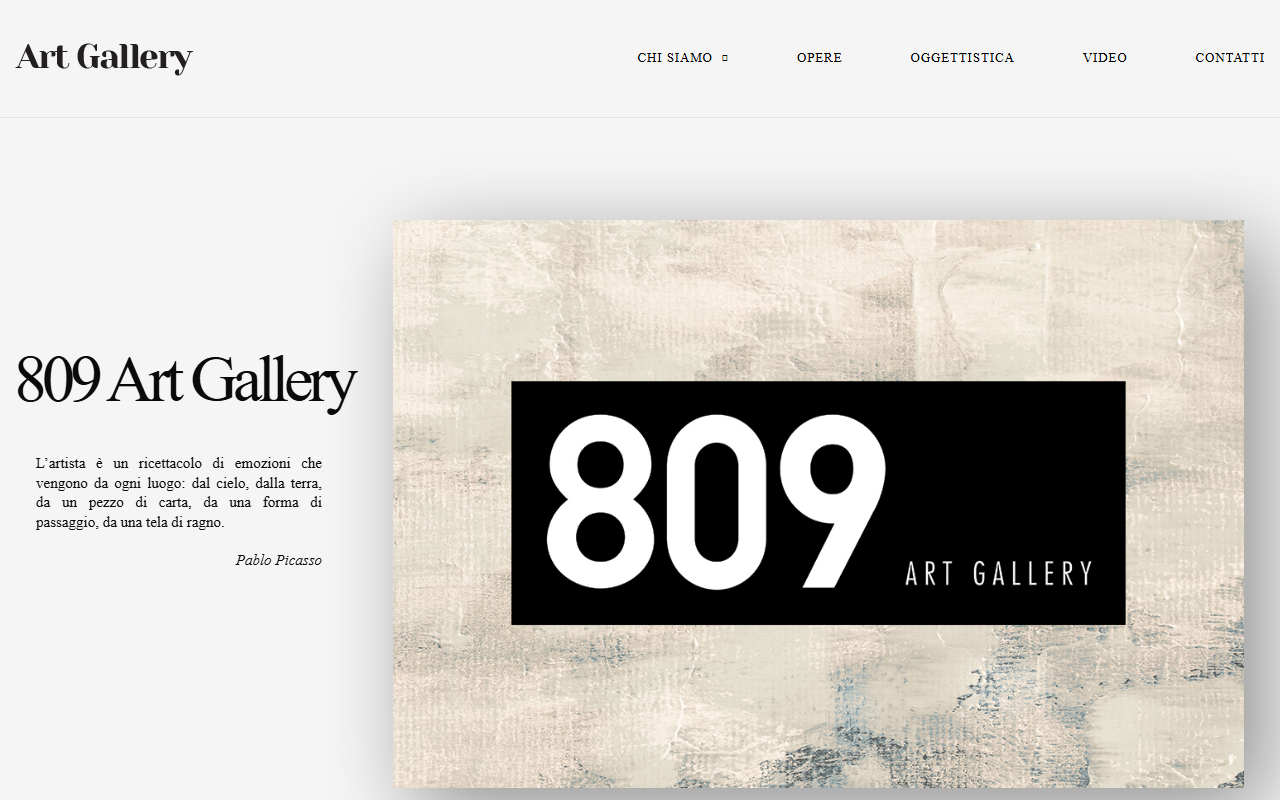 809artgallery.com screenshot