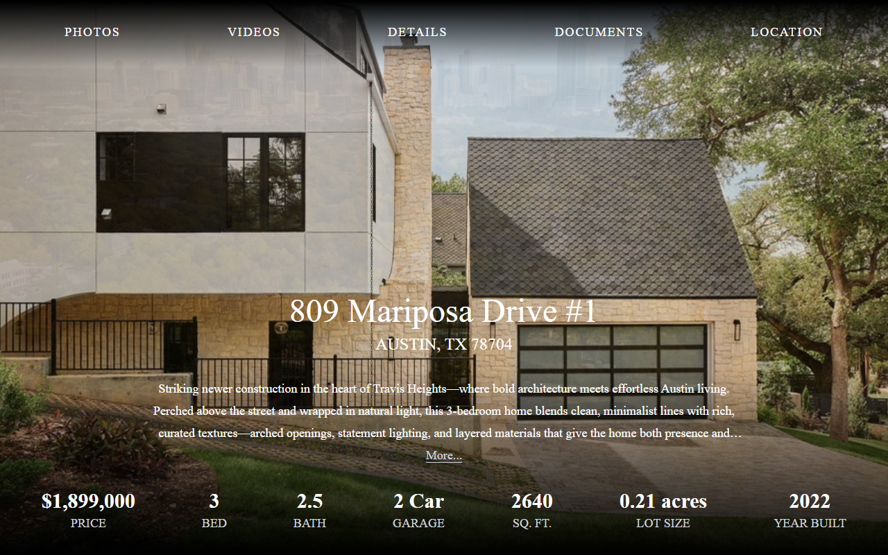 809mariposa.com screenshot