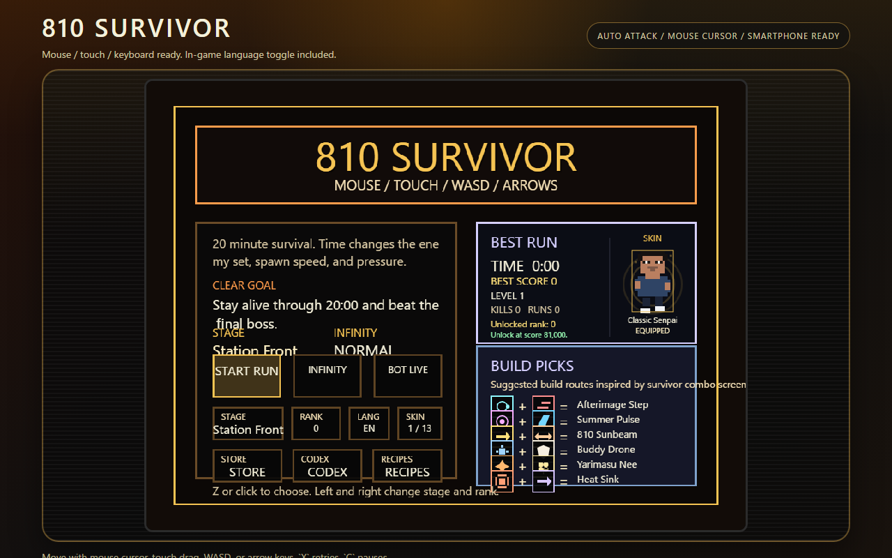 810-survivor.com screenshot