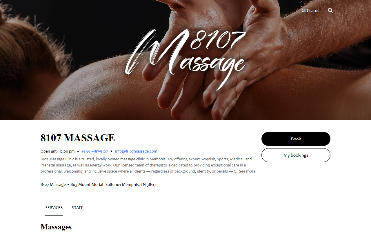8107massage.com screenshot
