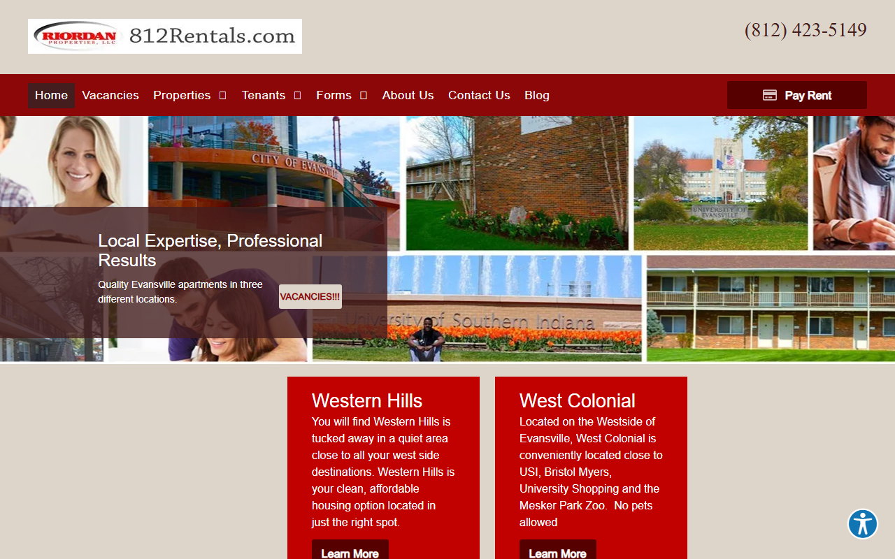 812rentals.com screenshot
