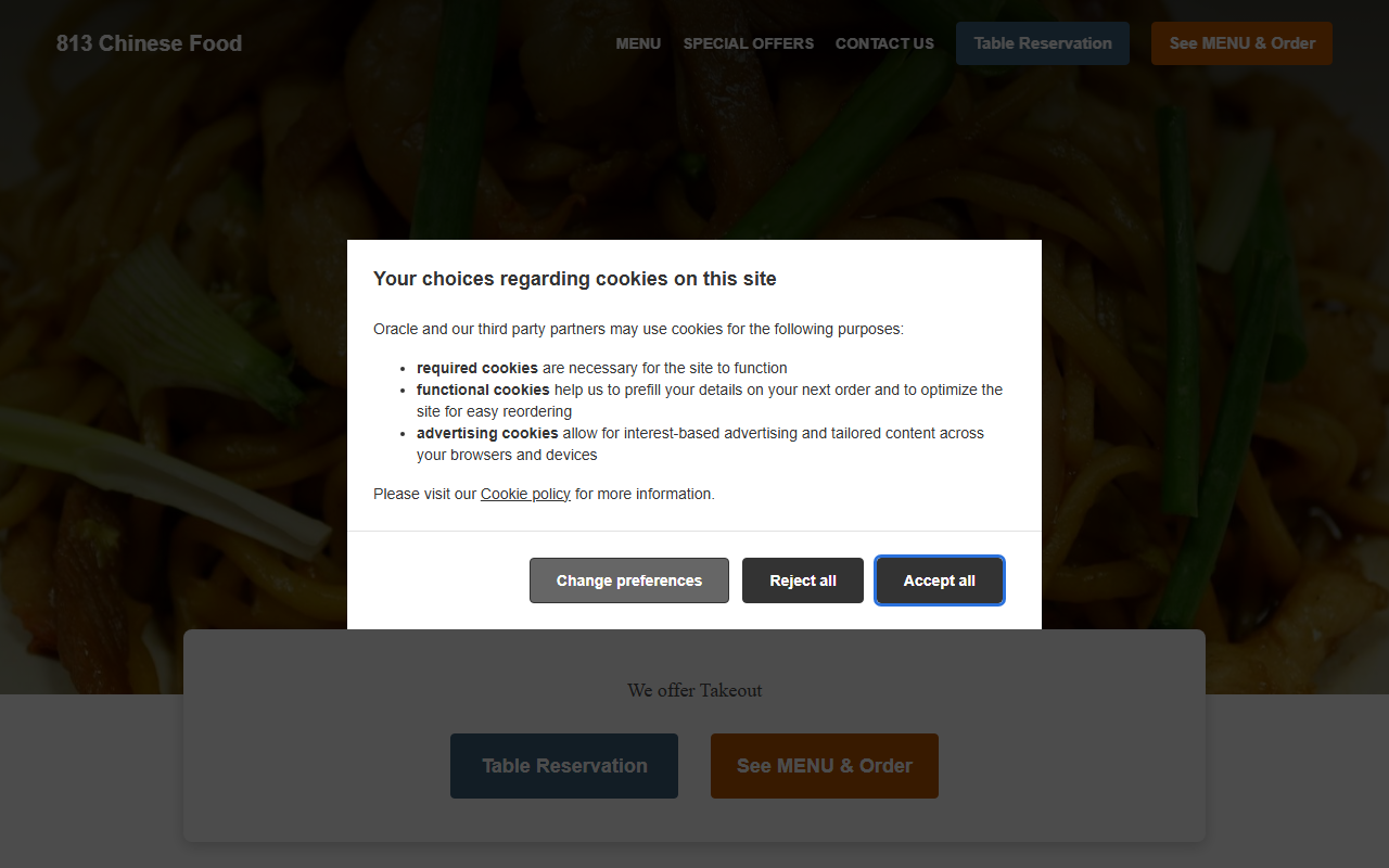 813chinesefood.com screenshot