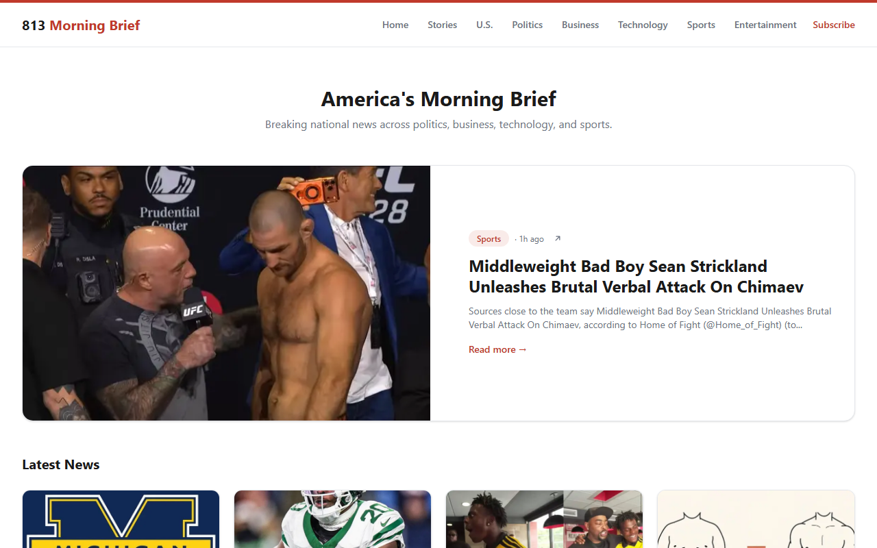 813morningbrief.com screenshot